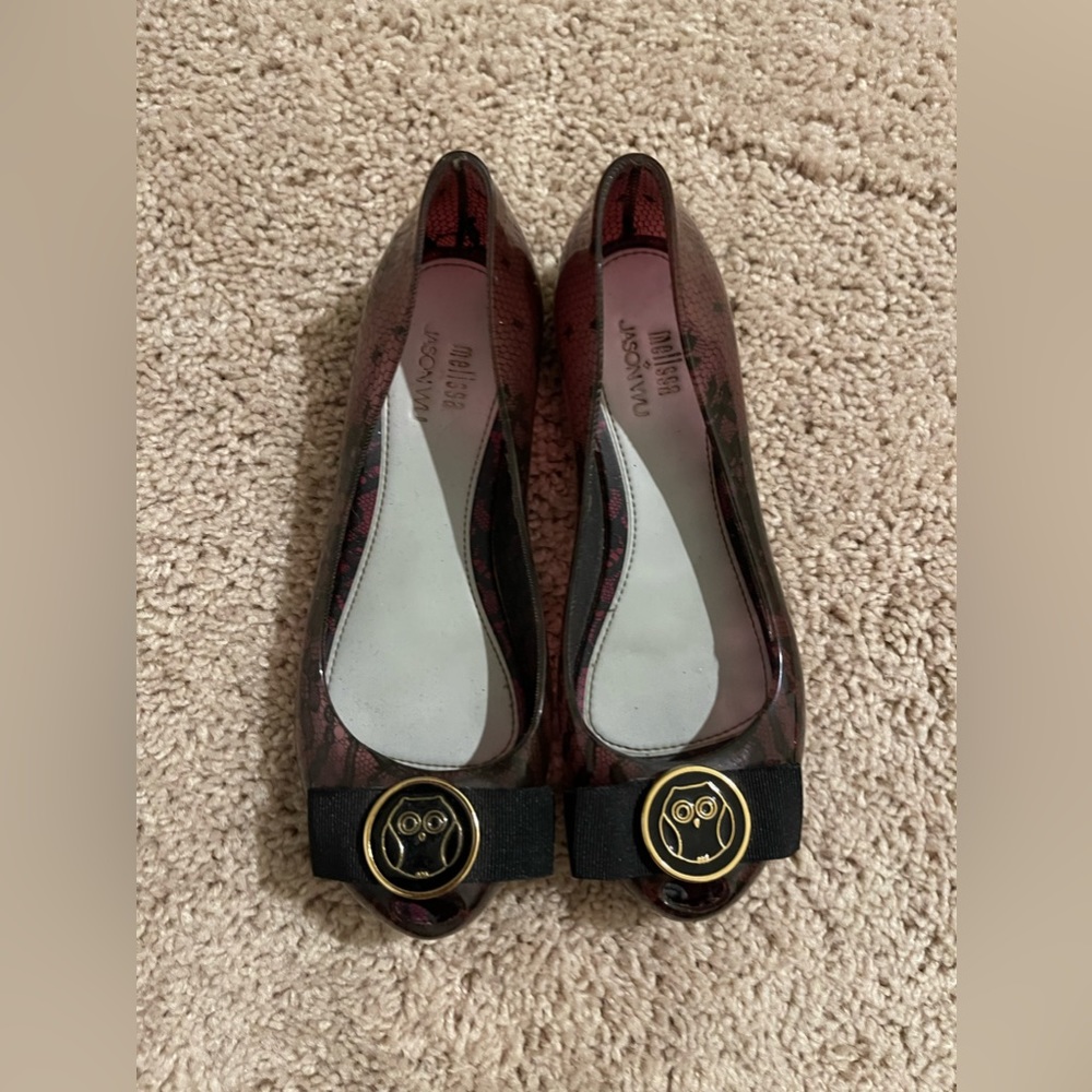 Melissa See Through/Lace Owl Jelly Shoes